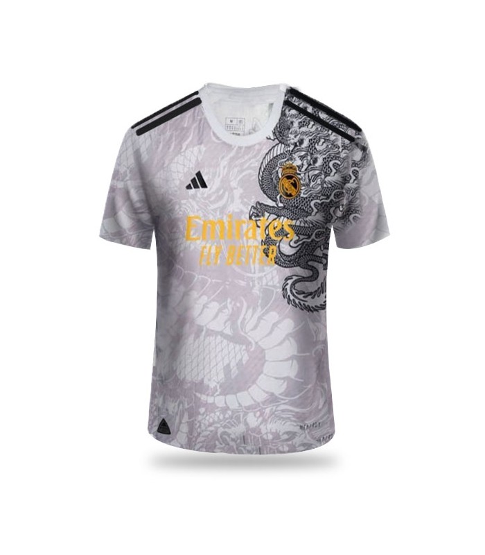 کیت پلیری کانسپت دراگون رئال مادرید سفید طلایی Real Madrid Dragon kit 2024