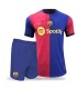 کیت و شورت اول بارسلونا آبی قرمز Barcelona Home Kit 2024 With Short