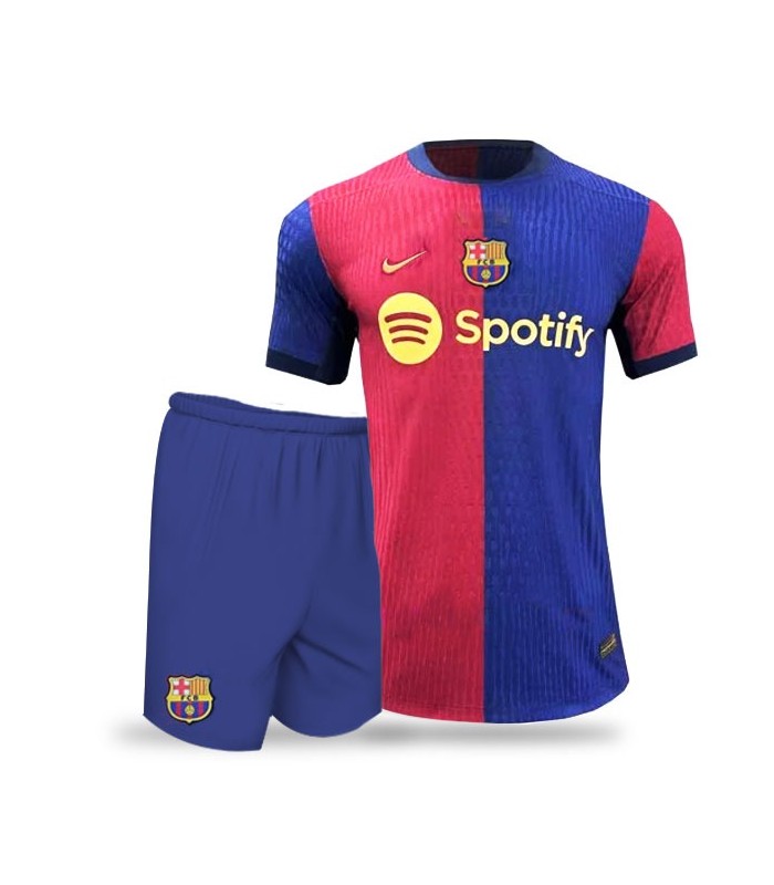 کیت و شورت اول بارسلونا آبی قرمز Barcelona Home Kit 2024 With Short