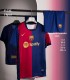 کیت و شورت اول بارسلونا آبی قرمز Barcelona Home Kit 2024 With Short