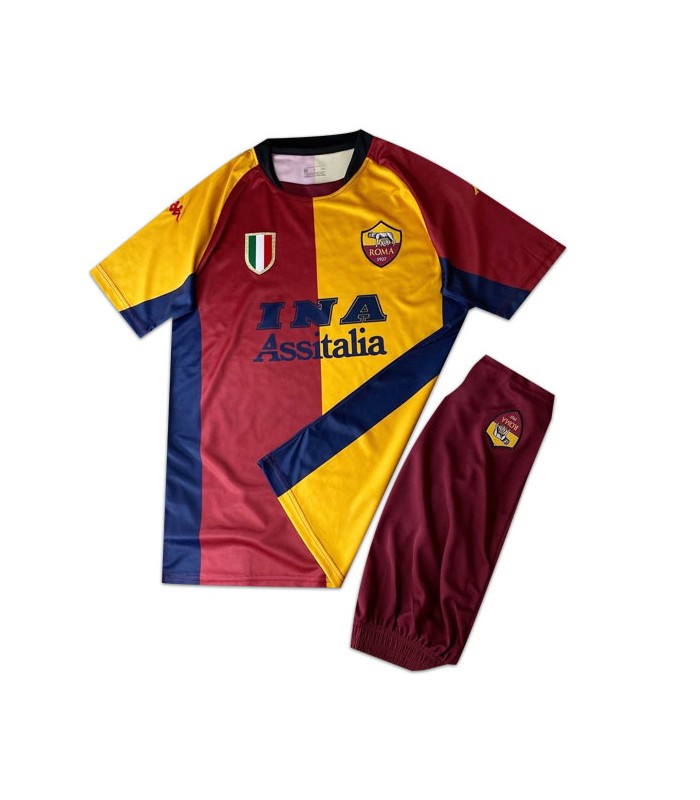 کیت و شورت کلاسیک آث رم As Roma Classic Kit With Short