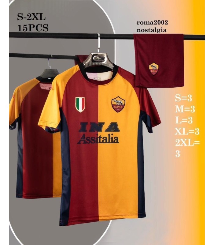 کیت و شورت کلاسیک آث رم As Roma Classic Kit With Short