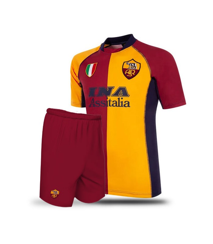 کیت و شورت کلاسیک آث رم As Roma Classic Kit With Short