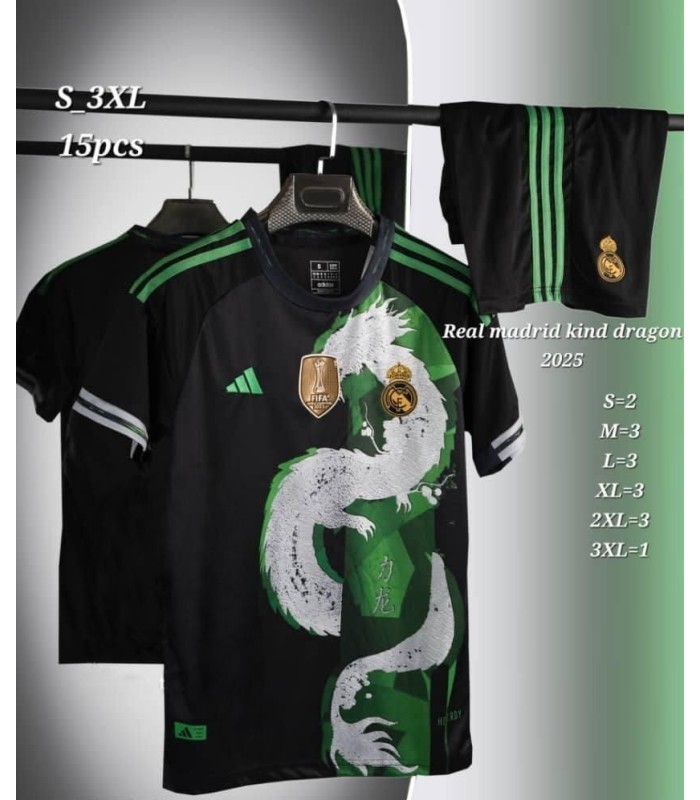 کیت و شورت پادشاهی دراگون رئال مادرید Real Madrid Deragon King's Kit 2000 With Short