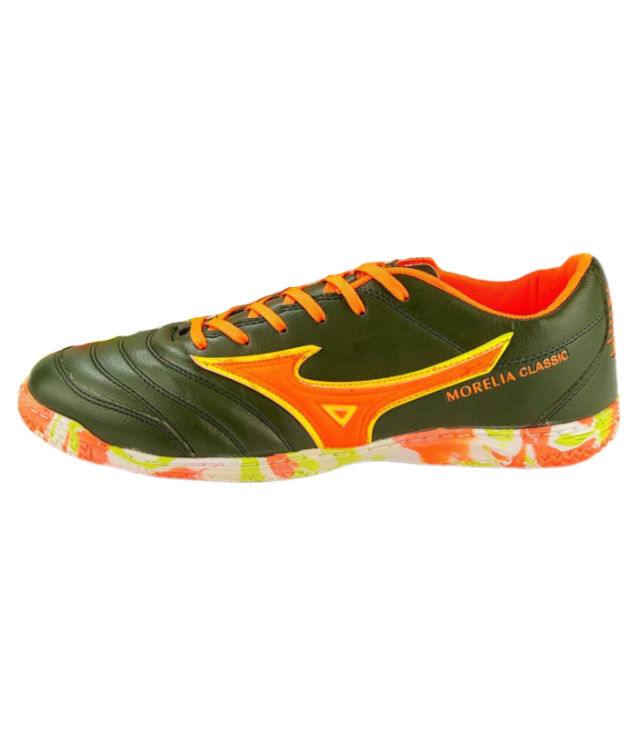 کفش فوتسال میزانو طرح اصلی مشکی نارنجی Mizuno Morelia Futsal 2024