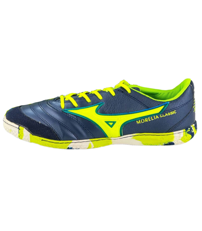 کفش فوتسال میزانو طرح اصلی سورمه ای سبز Mizuno Morelia Futsal 2024