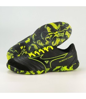 کفش فوتسال میزانو طرح اصلی مشکی سبز Mizuno Morelia Futsal 2024