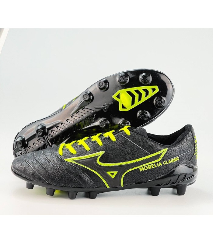کفش فوتبال میزانو طرح اصلی مشکی سبز Mizuno Morelia Fg 2024