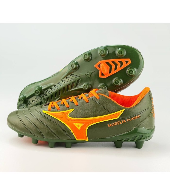 کفش فوتبال میزانو طرح اصلی سبز نارنجی Mizuno Morelia Fg 2024