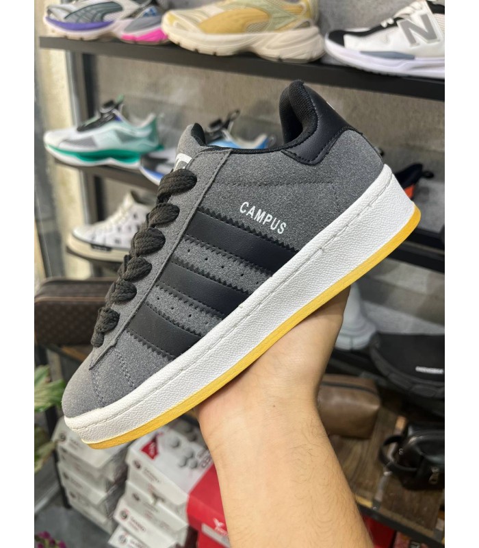 کفش پیاده روی زنانه آدیداس کامپوس خاکستری و مشکی طرح اصلی Adidas Campus