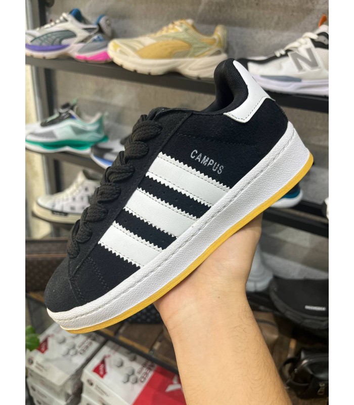 کفش پیاده روی زنانه آدیداس کامپوس مشکی و سفید طرح اصلی Adidas Campus