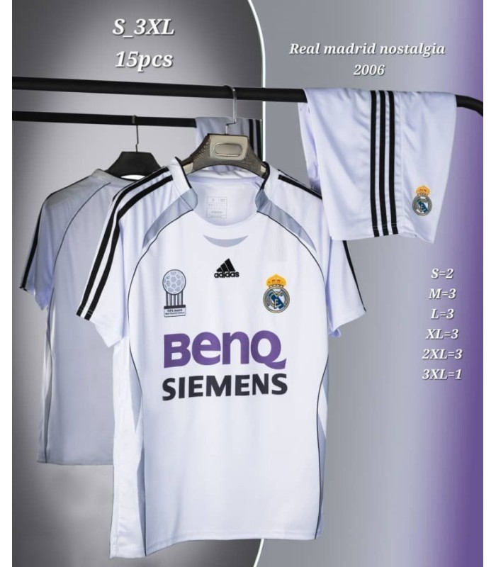 کیت و شورت کلاسیک رئال مادرید Real Madrid Home Kit 2005 With Short