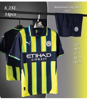 کیت و شورت سوم منچسترسیتی Manchester City 3rd 2025 With Short