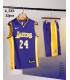 کیت و شورت بسکتبالی لیکرز بنفش Lakers 2025 Purple basketball kit With Short