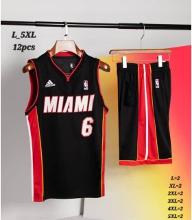 کیت و شورت بسکتبالی میامی MIAMI 2025 Black basketball kit With Short