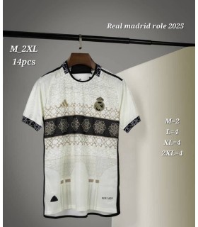 کیت پلیری رول رئال مادرید سفید مشکی Real Madrid Role 2025 Pleyer