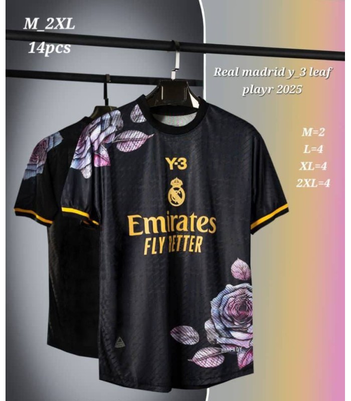 کیت پلیری برگ 2 رئال مادرید مشکی Real Madrid leaf- 2 2025 Pleyer