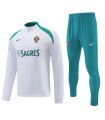 گرمکن شلوار نیم زیپ پرتغال سفید Sweatshirt and pants Portugal 2025