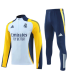 گرمکن شلوار نیم زیپ رئال مادرید سفید زرد Sweatshirt and pants Real Madrid 2025