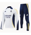 گرمکن شلوار نیم زیپ رئال مادرید سفید سورمه ای Sweatshirt and pants Real Madrid 2025