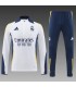 گرمکن شلوار نیم زیپ رئال مادرید سفید سورمه ای Sweatshirt and pants Real Madrid 2025