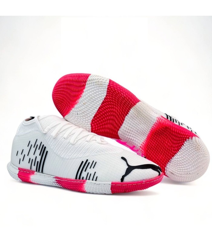 کفش فوتسال پوما فیوچر سفید صورتی Puma Future Shoes Indoor W/P
