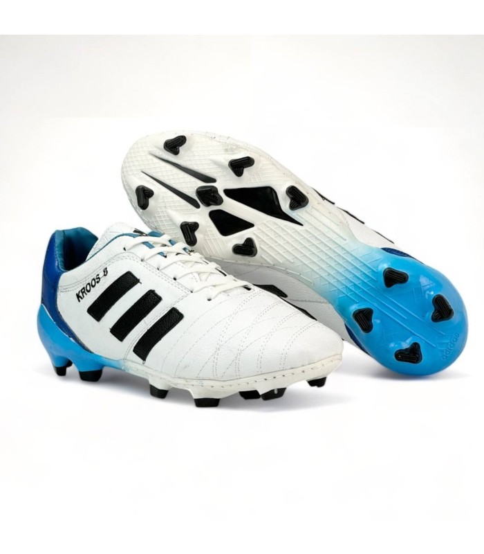 کفش فوتبال آدیداس تونی کروز سفید آبی Adidas Toni Kroos Football Shoes