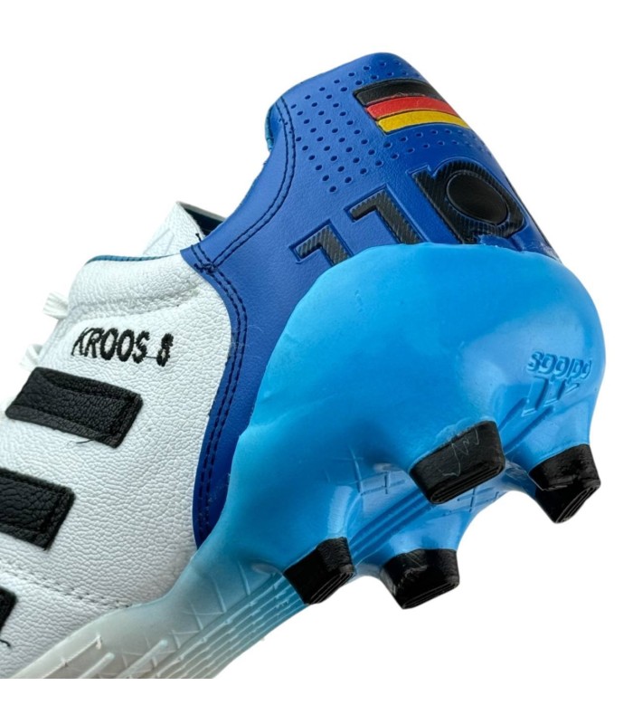 کفش فوتبال آدیداس تونی کروز سفید آبی Adidas Toni Kroos Football Shoes