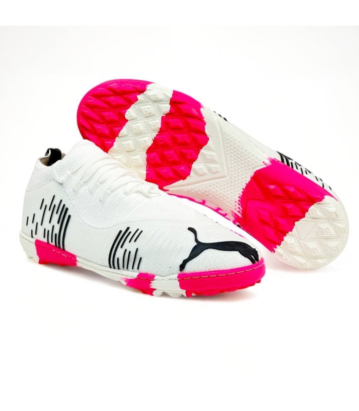کفش چمن مصنوعی پوما فیوچر سفید صورتی Puma Future Turf white Pink