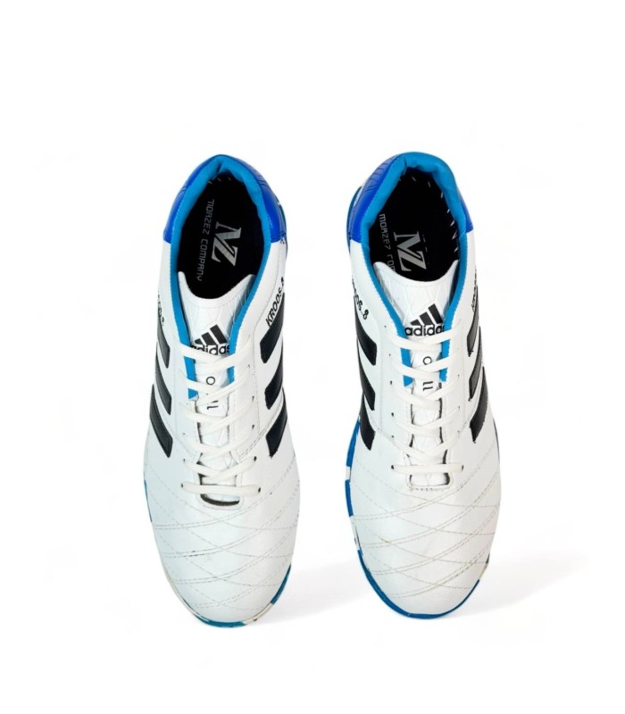 کفش فوتسال آدیداس تونی کروز سفید آبی Adidas Toni Kroos Indoor Shoes