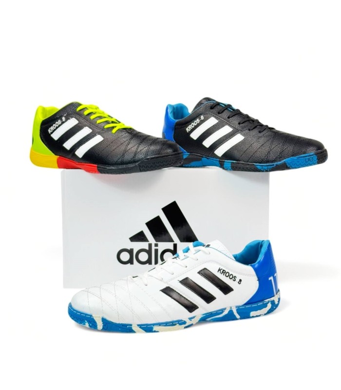 کفش فوتسال آدیداس تونی کروز مشکی آبی Adidas Toni Kroos Indoor Shoes