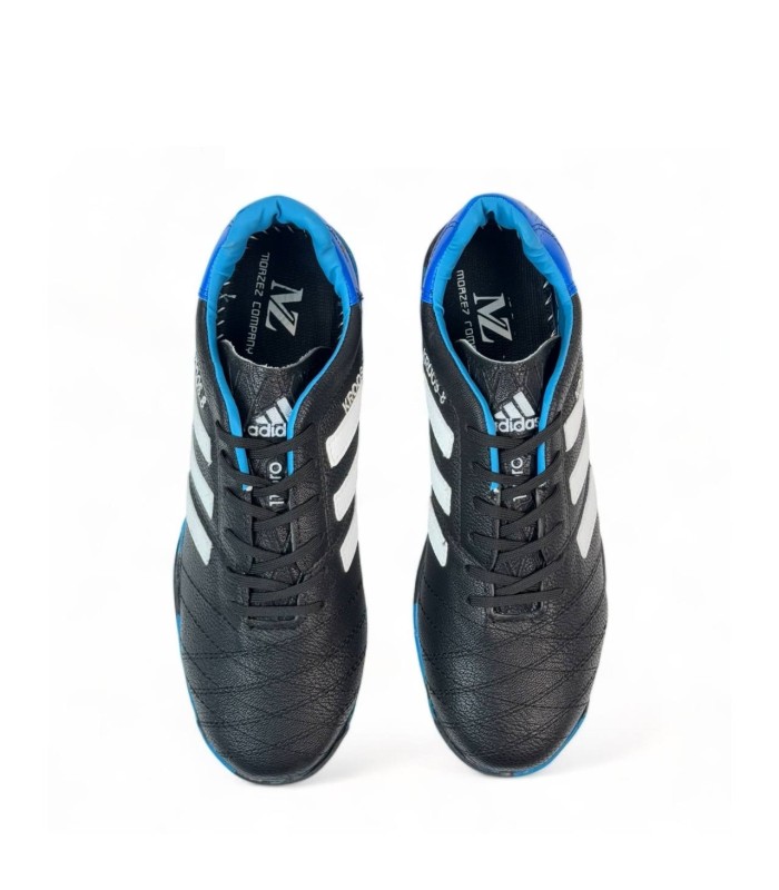 کفش فوتسال آدیداس تونی کروز مشکی آبی Adidas Toni Kroos Indoor Shoes