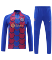 گرمکن شلوار نیم زیپ بارسلونا آبی و قرمز Sweatshirt and pants Barcelona 2025