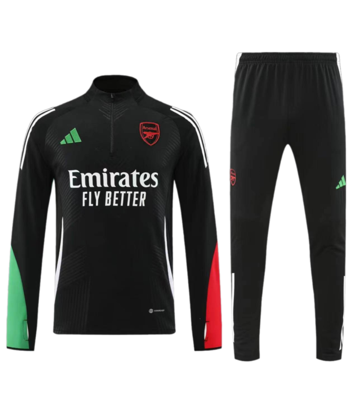گرمکن شلوار نیم زیپ آرسنال مشکی Sweatshirt and pants Arsenal 2025