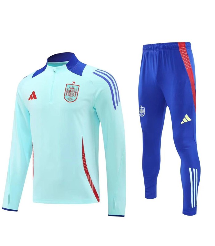 گرمکن شلوار نیم زیپ اسپانیا آبی Sweatshirt and pants Spain 2025