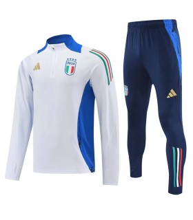 گرمکن شلوار نیم زیپ ایتالیا سفید Sweatshirt and pants Italy 2025