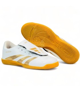 کفش فوتسال آدیداس پردیتور جود بلینگام سفید طلایی Adidas Predator Jude Bellingham Football Shoes