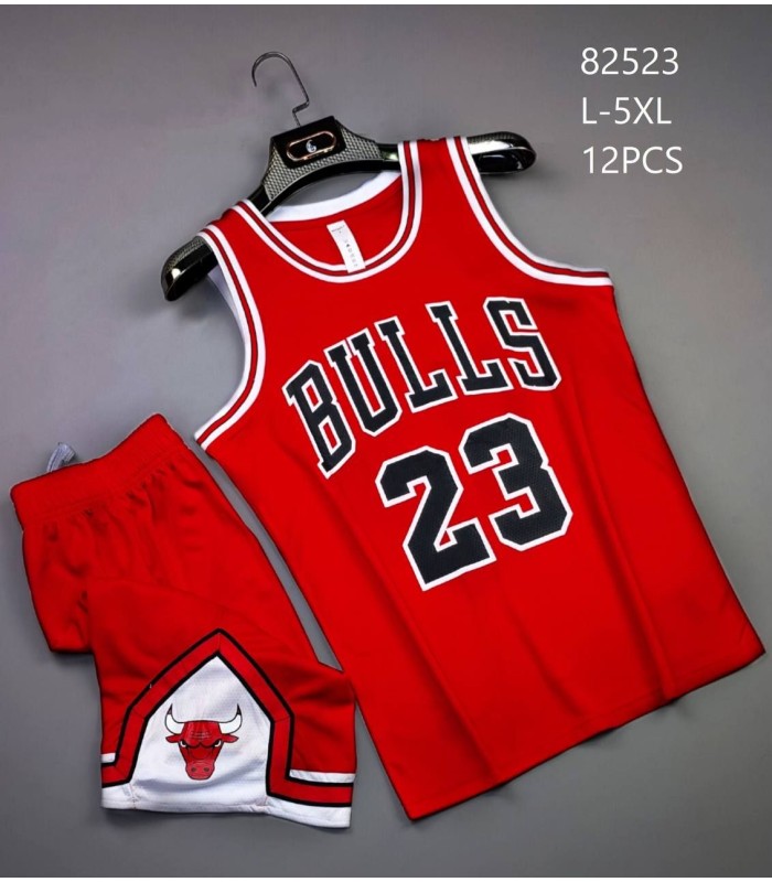 ست رکابی و شورت بسکتبالی بولز BULLS 2023 Jersey Red