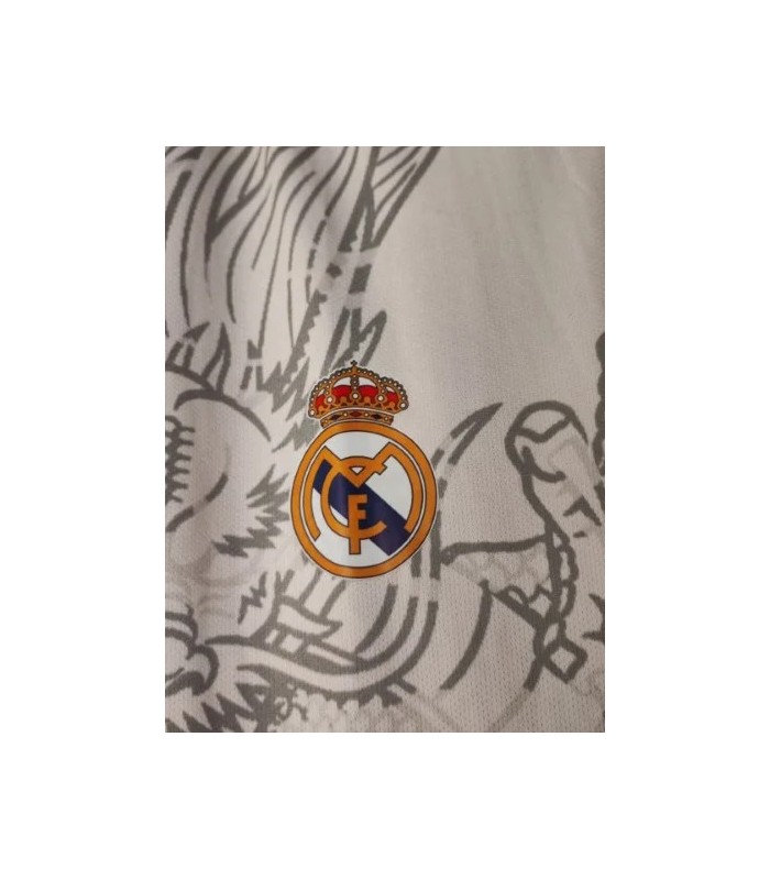 کیت و شورت بچگانه کانسپت سفید دراگون رئال مادرید Real Madrid Dragon kit kid's White