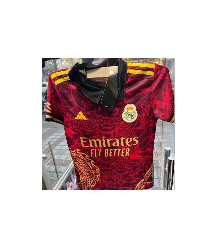 کیت و شورت بچگانه کانسپت قرمز دراگون رئال مادرید Real Madrid Dragon kit kid's Red