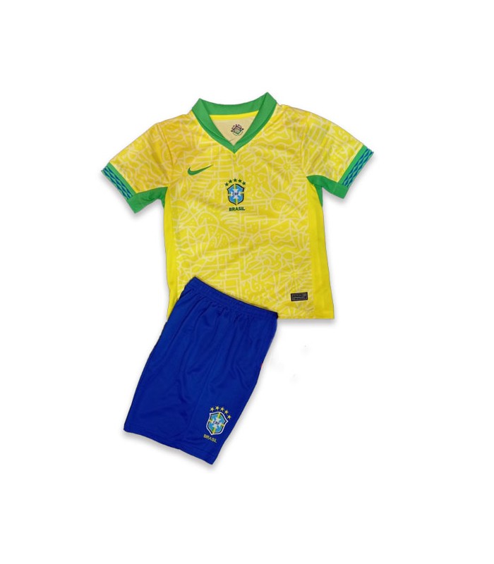 کیت و شورت بچگانه اول برزیل Brazil Home Kit 2024 With Short kid's