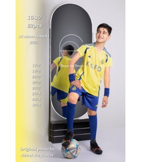 کیت و شورت بچگانه اول النصر Al nassr Home Kit 2024 With Short kid's