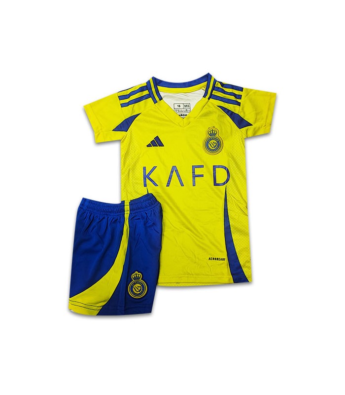 کیت و شورت بچگانه اول النصر Al nassr Home Kit 2024 With Short kid's