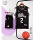 کیت و شورت بسکتبالی مشکی لس آنجلس Los Angles Basketball Kit 2025 Black