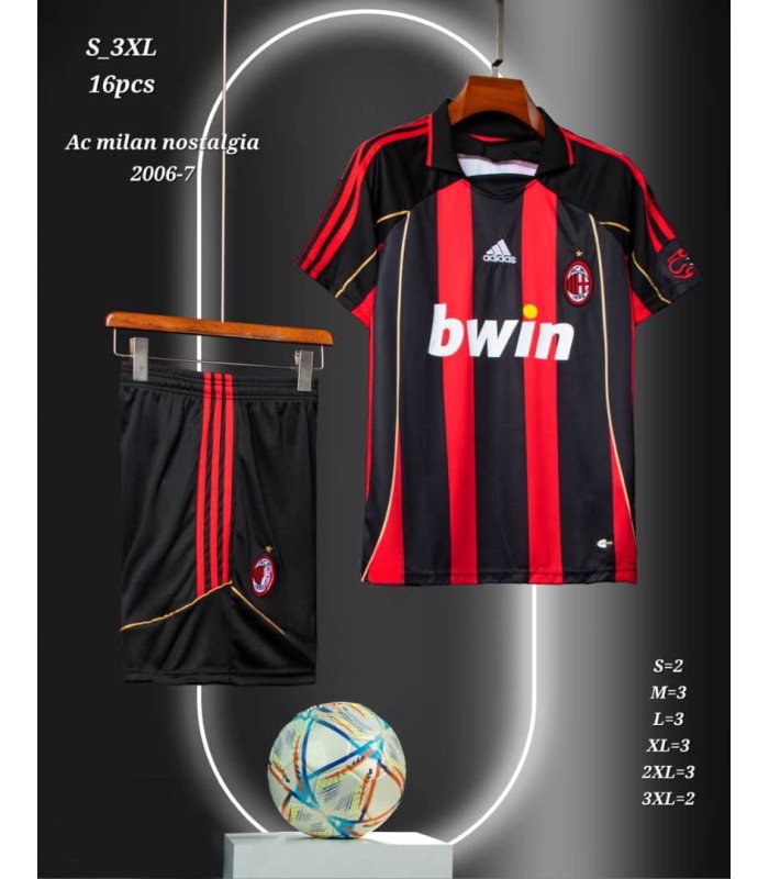 کیت و شورت کلاسیک 2006 آث میلان Ac Milan Classic kit home 2006