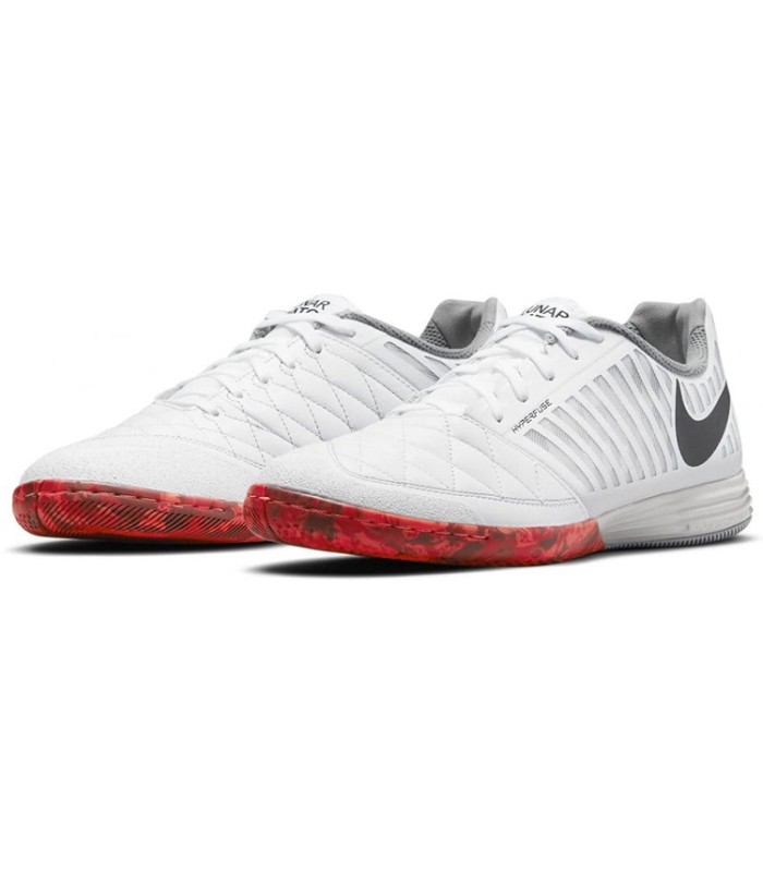 کفش فوتسال نایک لونارگتو Nike Lunar Gato II IC 'White Red' 580456-106