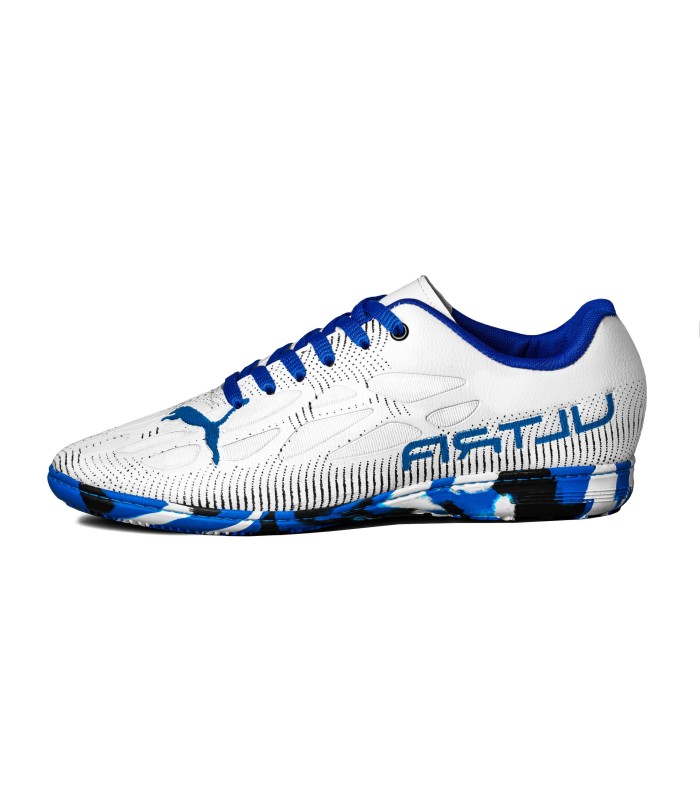 کفش فوتسال پوما اولترا سفید آبی طرح اصلی Puma Ultra IC Indoor