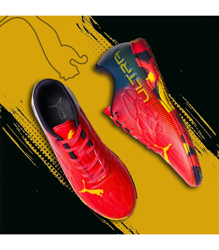کفش فوتسال پوما اولترا قرمز مشکی طرح اصلی Puma Ultra IC Indoor