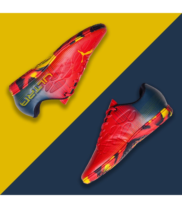 کفش فوتسال پوما اولترا قرمز مشکی طرح اصلی Puma Ultra IC Indoor