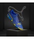 کفش فوتسال پوما اولترا آبی طلایی طرح اصلی Puma Ultra IC Indoor